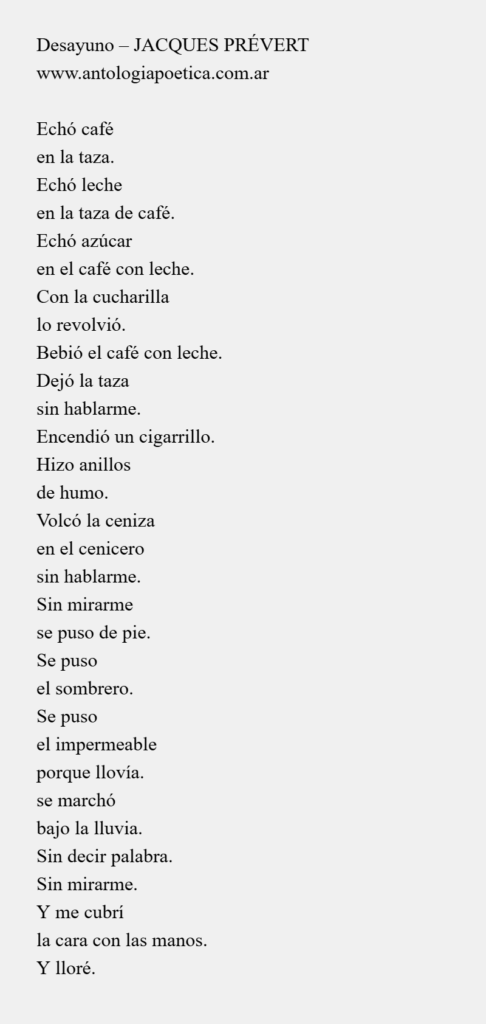 desayuno jacques prevert